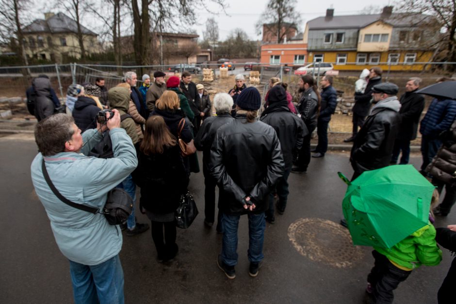 Protestuotojai nori gelbėti Kauko laiptų medžius