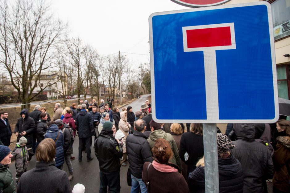 Protestuotojai nori gelbėti Kauko laiptų medžius