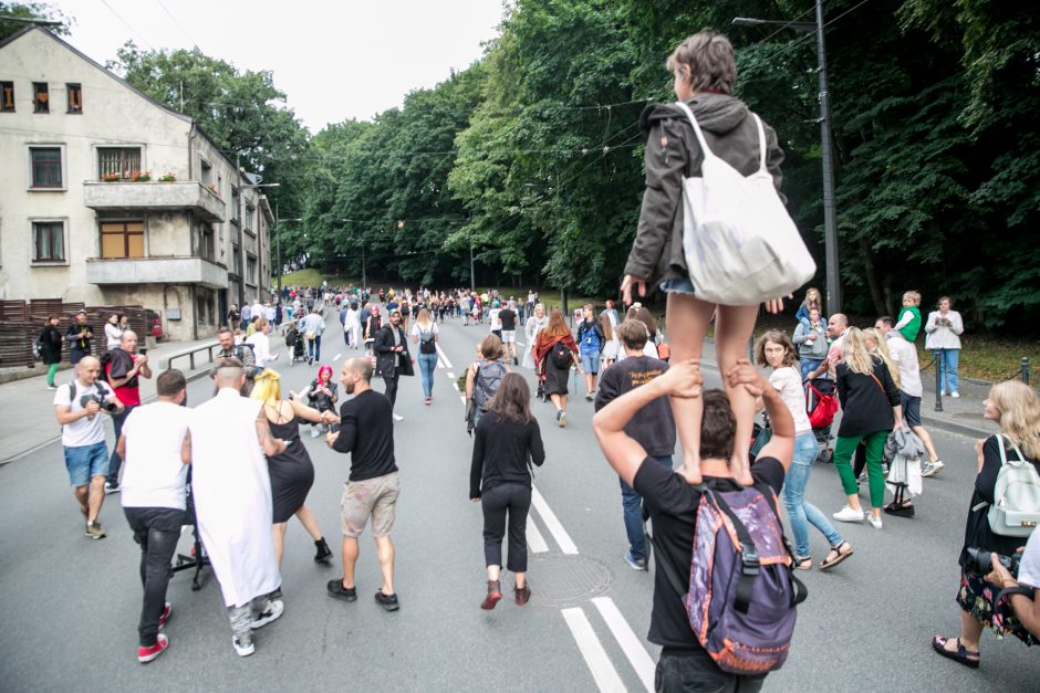 Parodos kalno šturmas: žmonės kopė kirpdamiesi, su vaišių stalais, šunys – neštuvuose