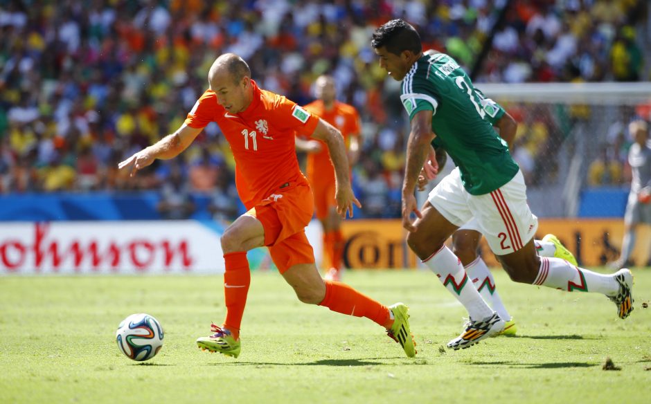Pasaulio futbolo čempionatas: Meksika - Olandija
