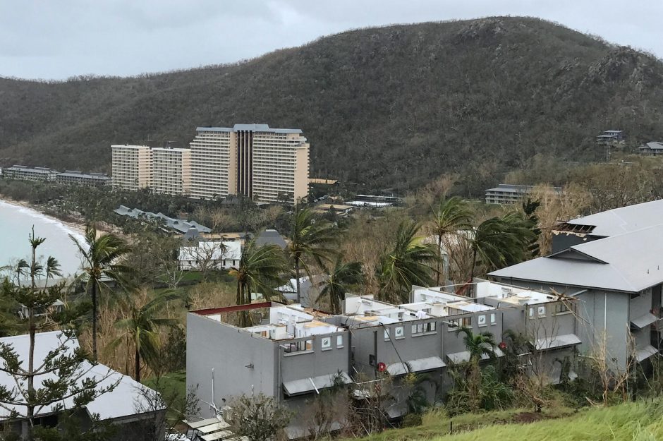 Ciklono nuniokota Australija primena karo zoną