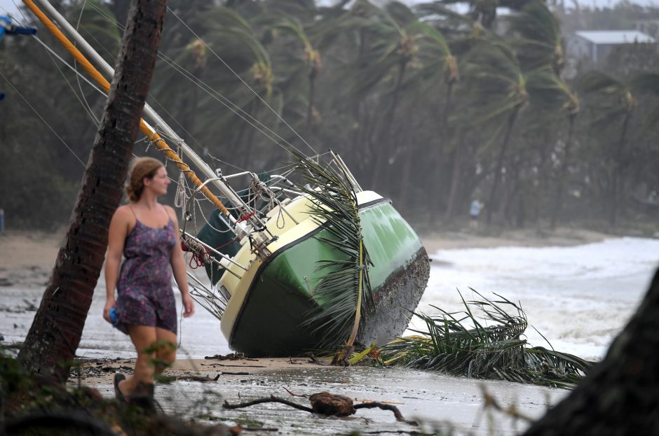 Ciklono nuniokota Australija primena karo zoną