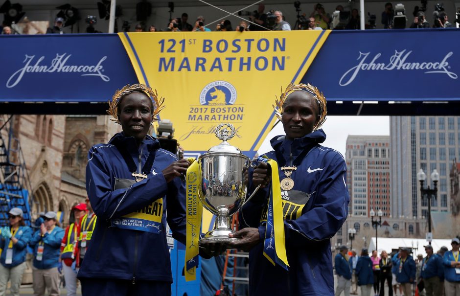 Bostono maratone triumfavę Kenijos bėgikai laimėjo po 150 tūkst. dolerių