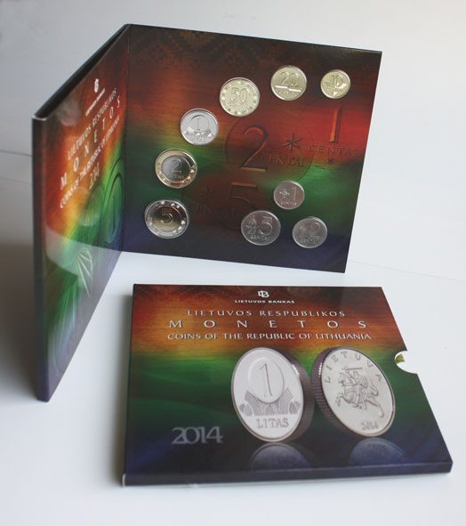 Pasirodys paskutinis litui skirtas numizmatinių monetų rinkinys