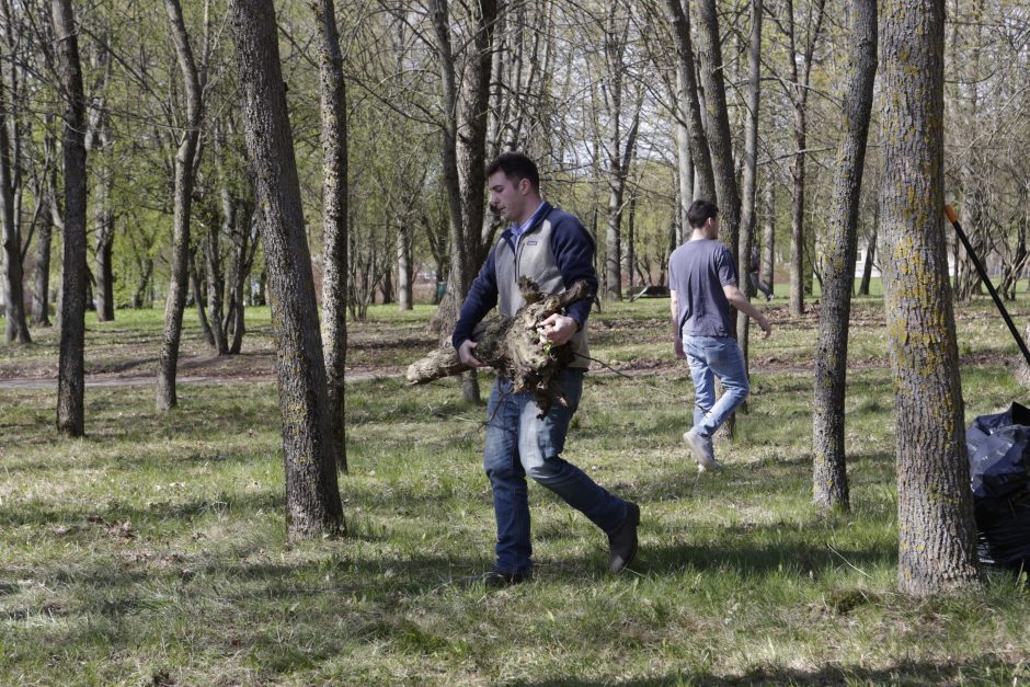 Uostamiestyje JAV kariai tvarkė aplinką