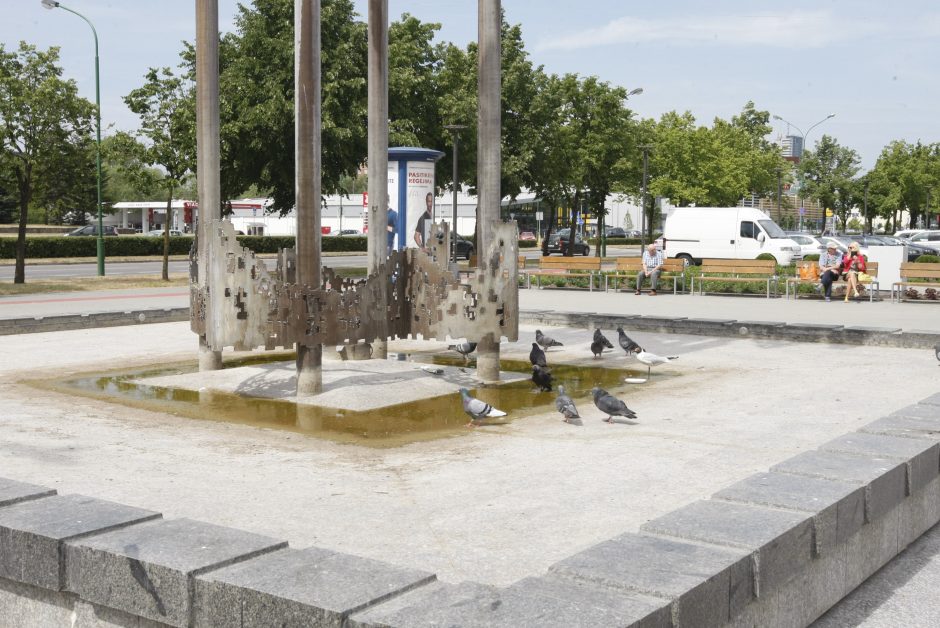 Klaipėdos fontanų čiurlenimą sutrikdė gedimai