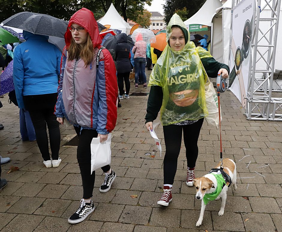 Tūkstančiai kauniečių nepabūgo prasto oro ir ryžosi dalyvauti ėjimo varžybose