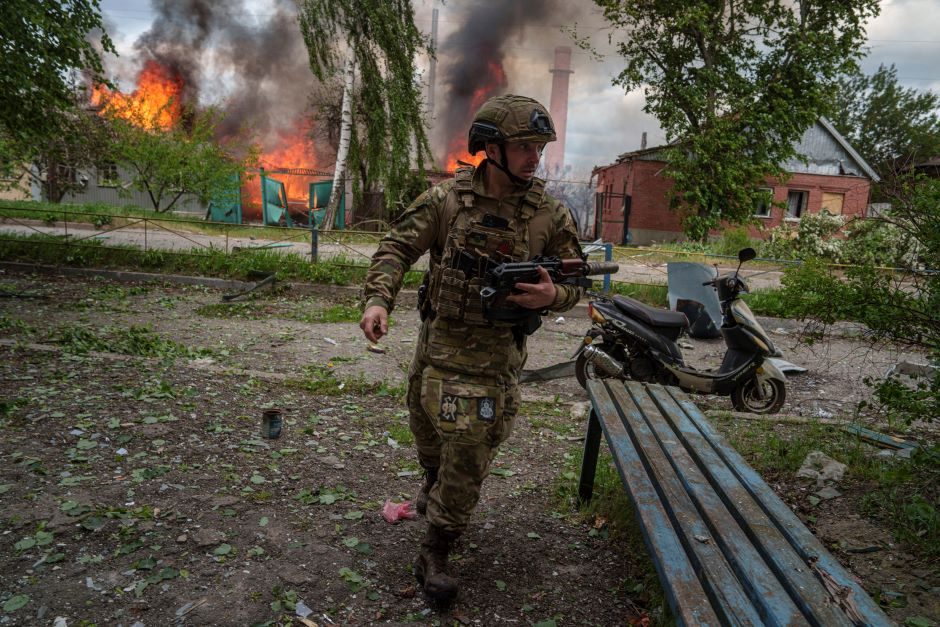 Ukraina: Rusija pradėjo naikinti Vovčianską