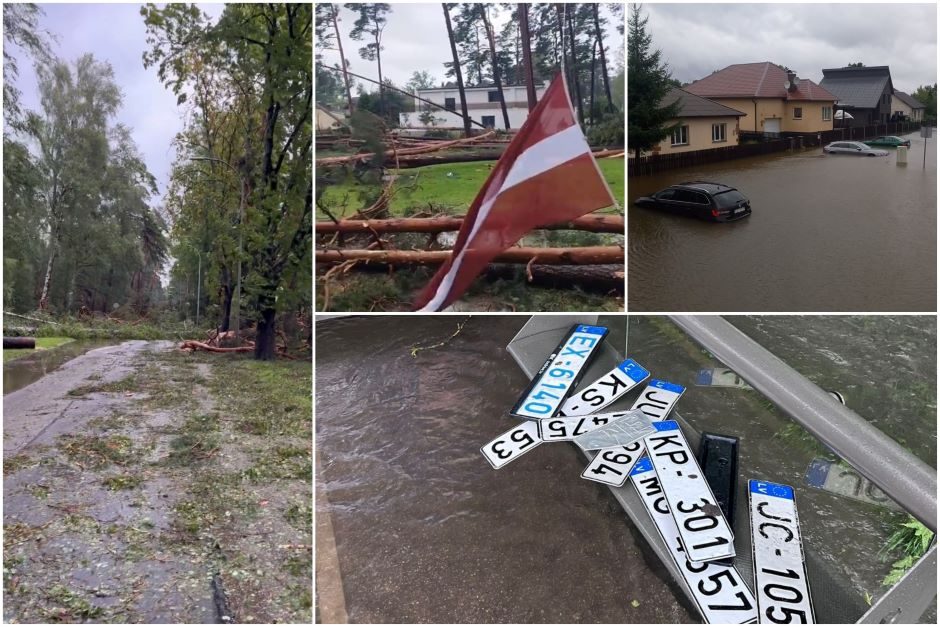 Siaubinga naktis Latvijoje: pranešama apie vieną stipriausių audrų istorijoje