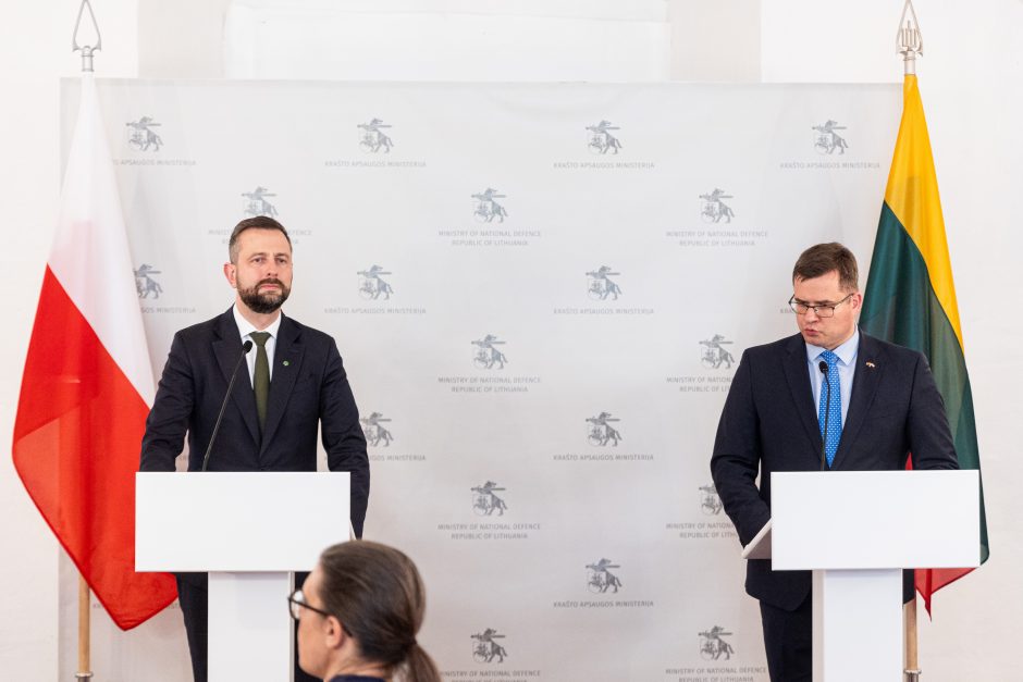 L. Kasčiūno ir Lenkijos gynybos ministro spaudos konferencija