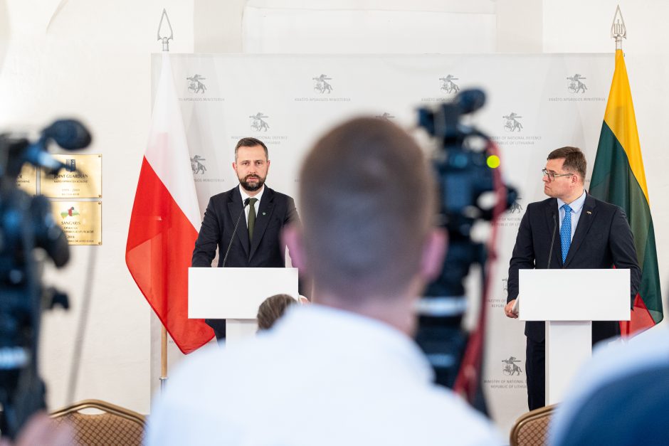 L. Kasčiūno ir Lenkijos gynybos ministro spaudos konferencija