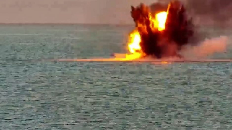 Ukrainiečiai sunaikino rusų karo laivą