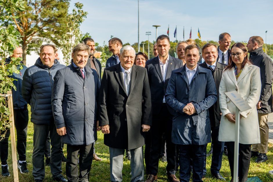 Šalia sporto centro stiebsis V. Adamkaus ąžuolai