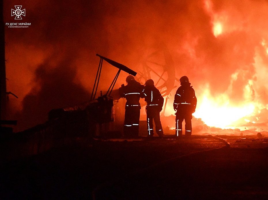 Rusai Ukrainos Charkivo sritį atakavo dronais, kilo gaisras