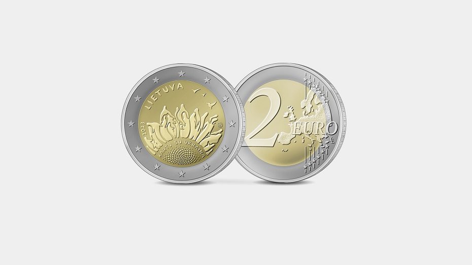 Lietuvos bankas už progines monetas Ukrainai surinko 100 tūkst. eurų