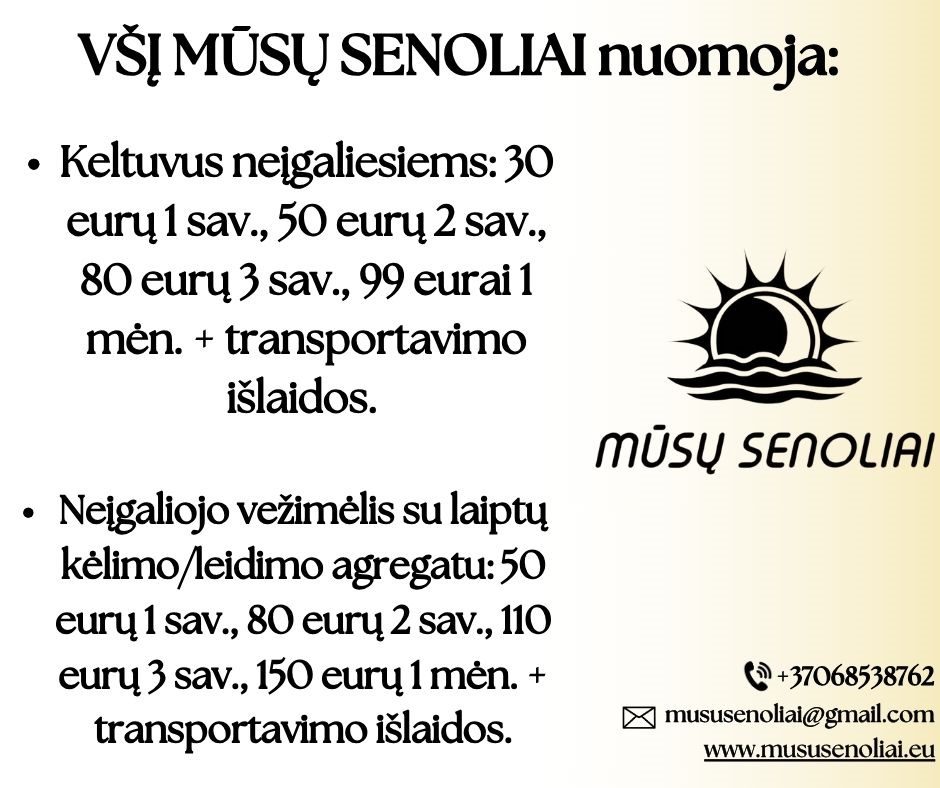 VšĮ „Mūsų senoliai“ – pagalba ir rūpinimasis jūsų artimaisiais