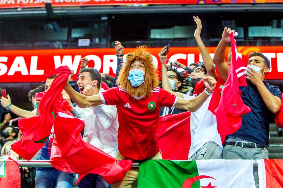 Marokas pirmą kartą pateko pasaulio salės futbolo čempionato atkrintamąsias: padėka skriejo karaliui