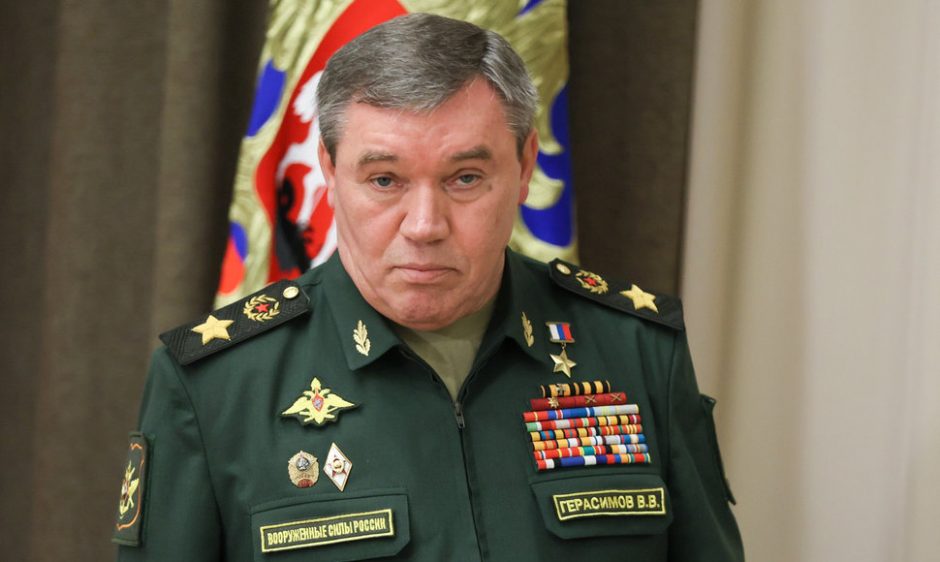 Pentagonas: Rusijos generalinio štabo viršininkas lankėsi Ukrainos fronte