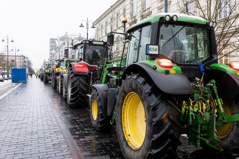 Protestuojantys ūkininkai Vilniuje