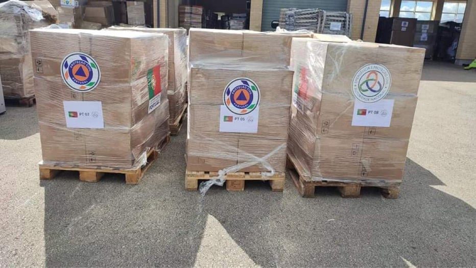 Lietuva gavo humanitarinės pagalbos siuntą iš Portugalijos