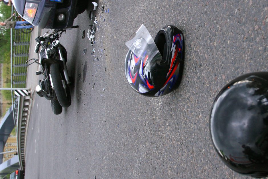Kauno rajone per avariją sužalotas motociklo vairuotojas