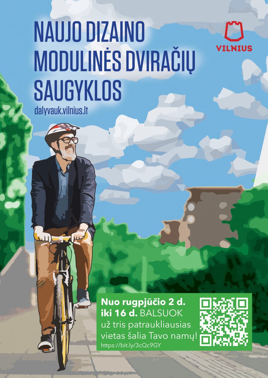 Keturių Vilniaus rajonų gyventojai renkasi vietas dviračių saugykloms