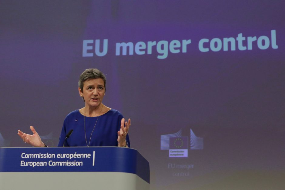 M. Vestager: technologijų milžinams su rinkos galia turi ateiti ir atsakomybė