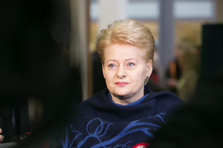 Prezidentė: grėsmė – reali, be sąjungininkų tektų atsilaikyti tris dienas