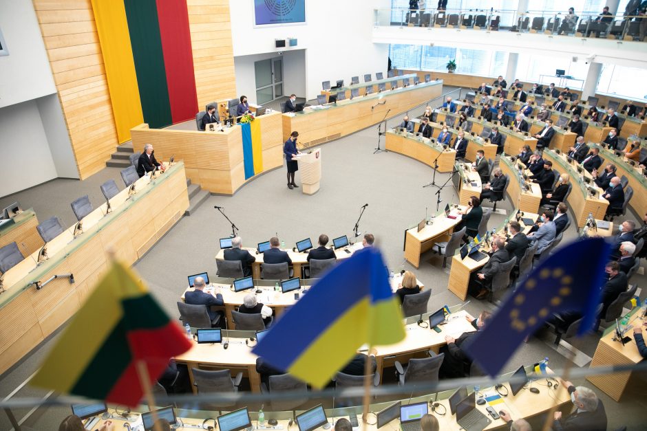 Seimo rezoliucija: palaikys Ukrainą iki pergalės