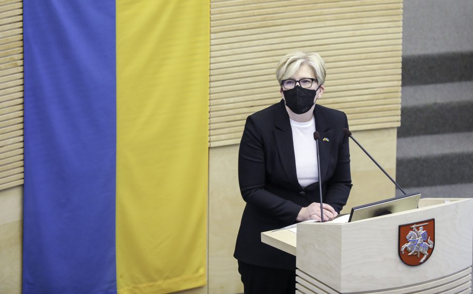 I. Šimonytė: Lietuvos rankos bus tos, kurios atneš prie Europos vadovų stalo 28-ą kėdę Ukrainai