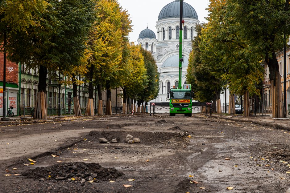 Laisvės alėjoje atsivėrė istorinis grindinys