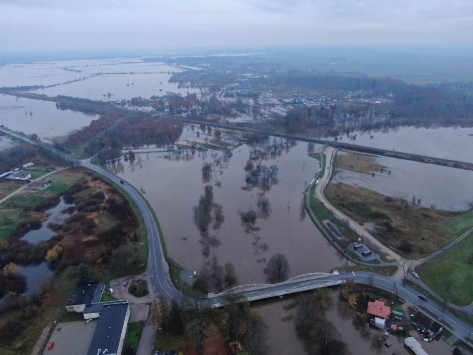 Ištirpęs sniegas tvindo pajūrio upes