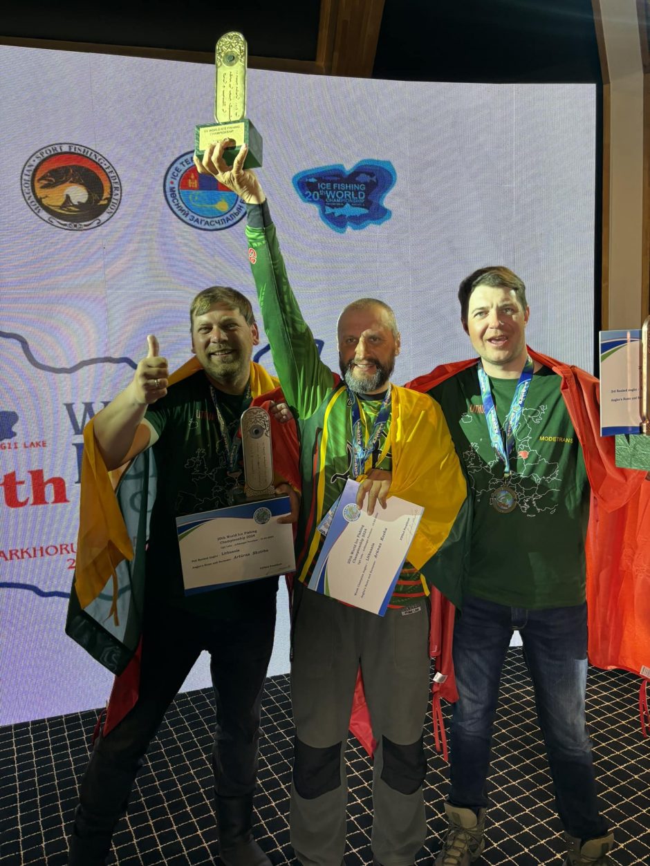 Poledinės žūklės pasaulio čempionate lietuviai sužvejojo auksą