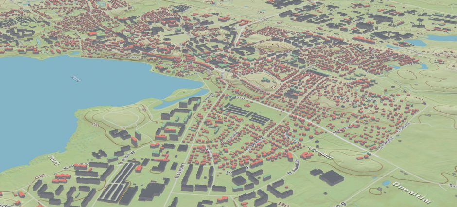 Pristatomas pirmasis detalus Lietuvos 3D žemėlapis