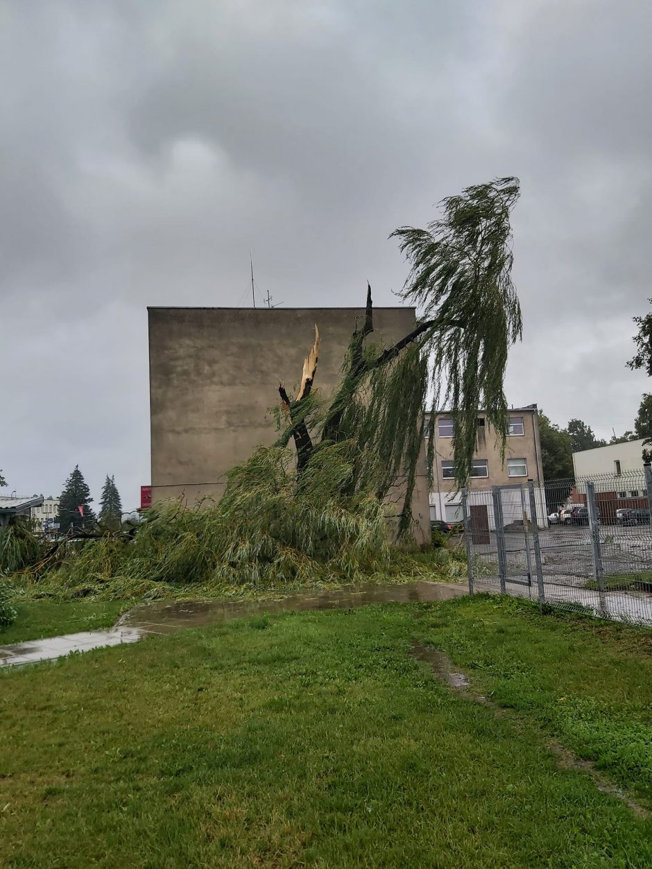 Meras: Akmenės rajone dėl audros padarytos žalos bus skelbiama ekstremali situacija