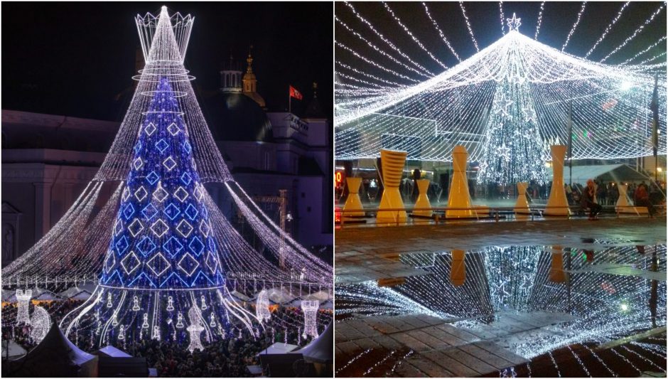 Nepasikuklino: šiųmetę Vilniaus eglę išvadino plagiatu