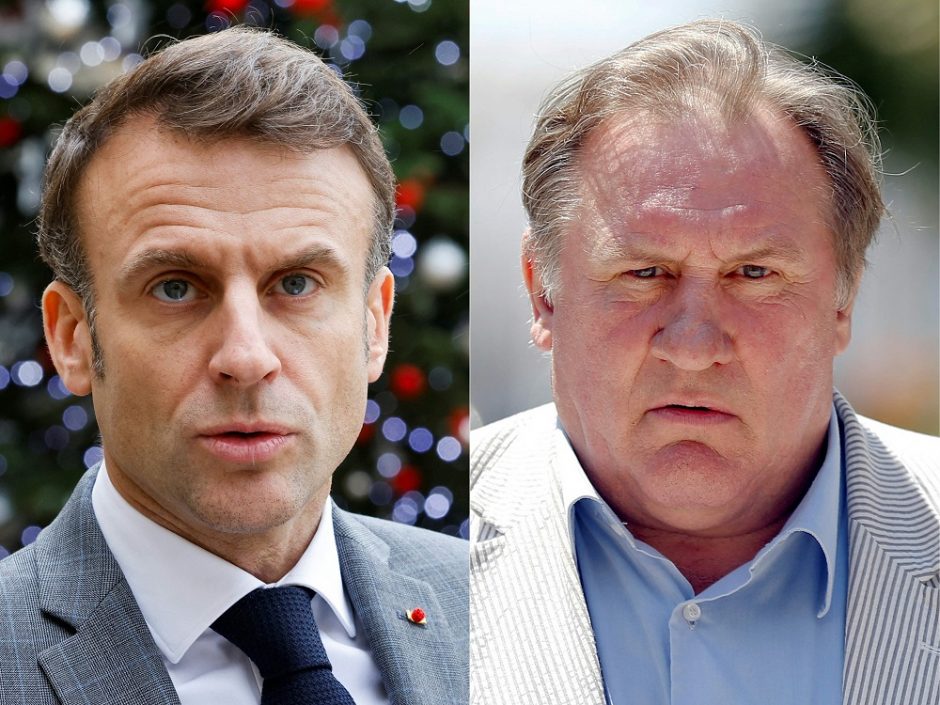 E. Macronui – kritika už palaikymą G. Depardieu