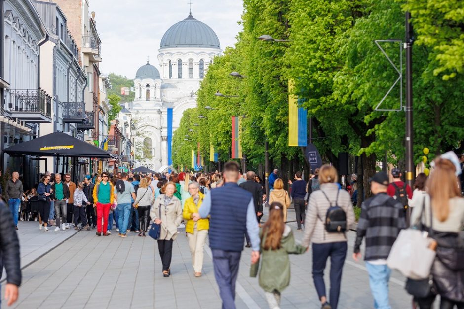 Darbo dienos proga – profsąjungų eitynės Kauno centre