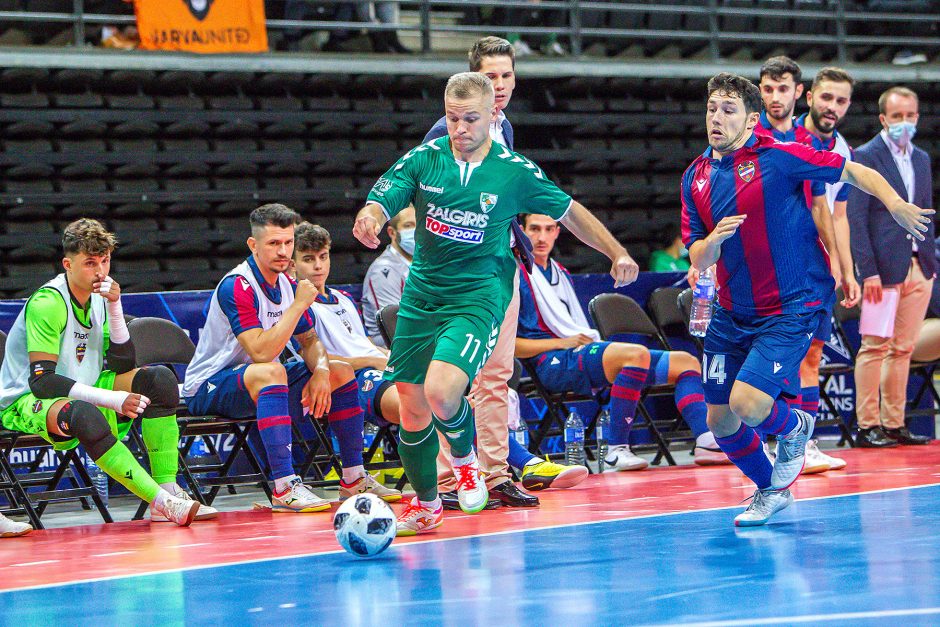 UEFA Futsal Čempionų lygos kovas „Kauno Žalgiris“ pradėjo nesėkme 