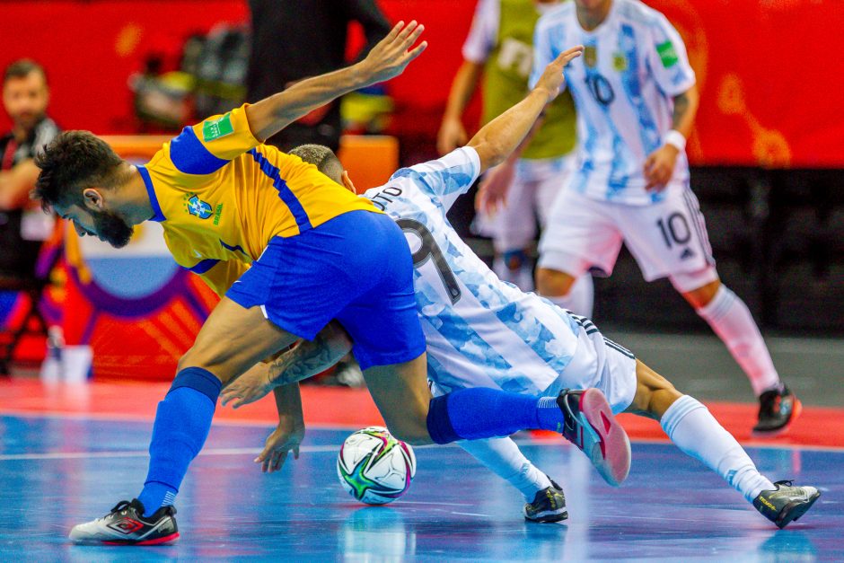 Pietų Amerikos salės futbolo galiūnų akistatoje triumfavo pasaulio čempionai argentiniečiai