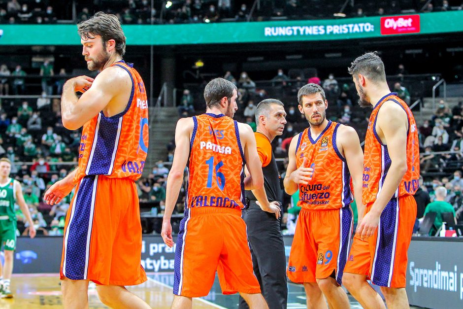 „Žalgiris“ Eurolygoje patyrė pirmąją nesėkmę: nusileido Valensijos krepšininkams