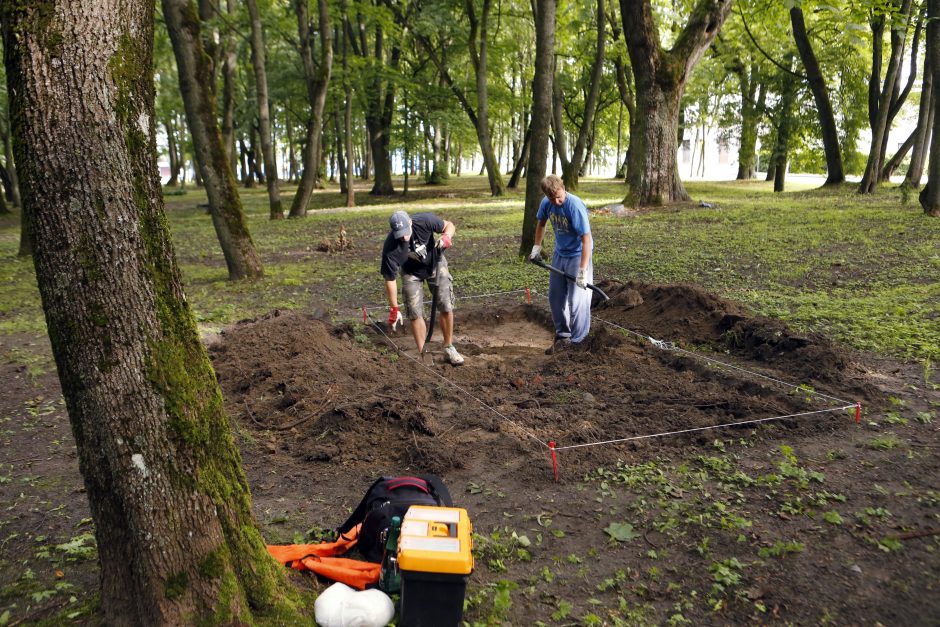 Skulptūrų parke stebino archeologai