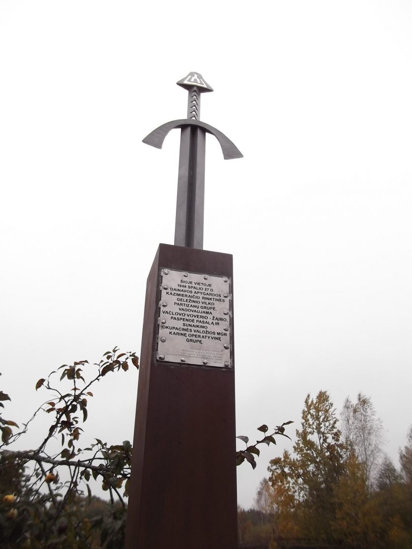 Trakų rajone atidengiamas paminklas partizanų vadui V. Voveriui-Žaibui, jo būriui