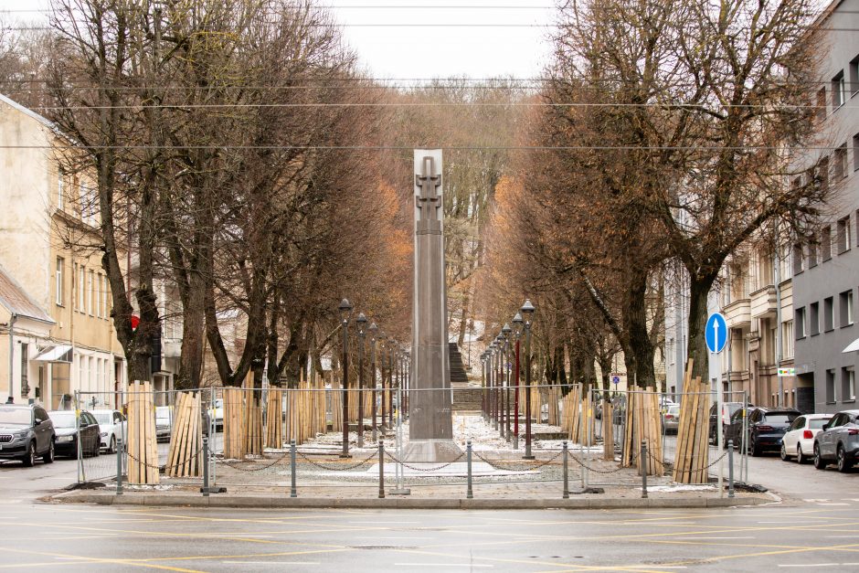 Policijos 100-mečiui skirtas obeliskas Kaune