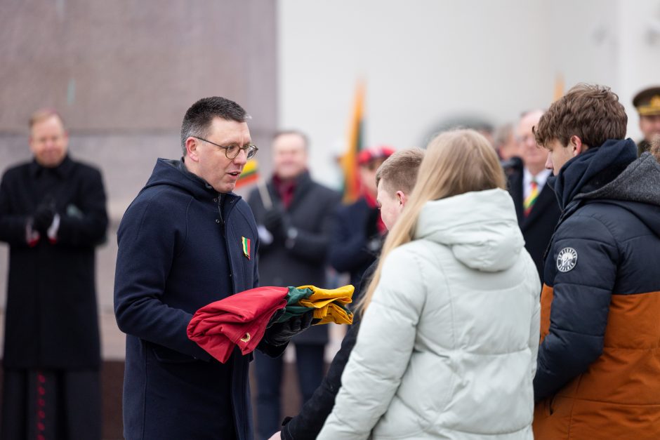 Seimo vadovė: savanoriai, iškėlę vėliavą Gedimino bokšte, dabar Lietuva didžiuotųsi