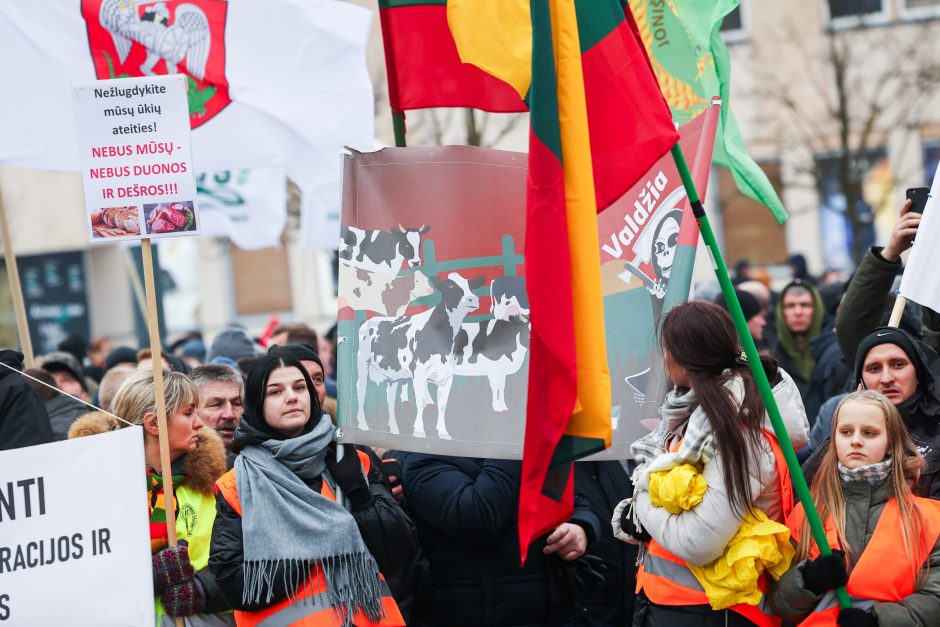 Po K. Navicko pasisakymo žemdirbiai ėmė skanduoti: „Gėda! Gėda!“