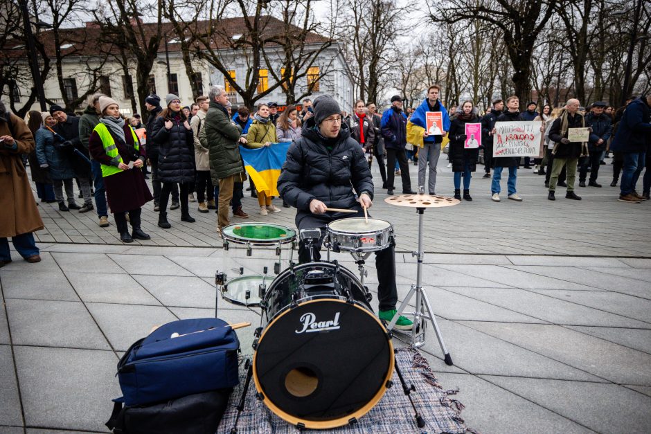 Protestas prie Kauno savivaldybės