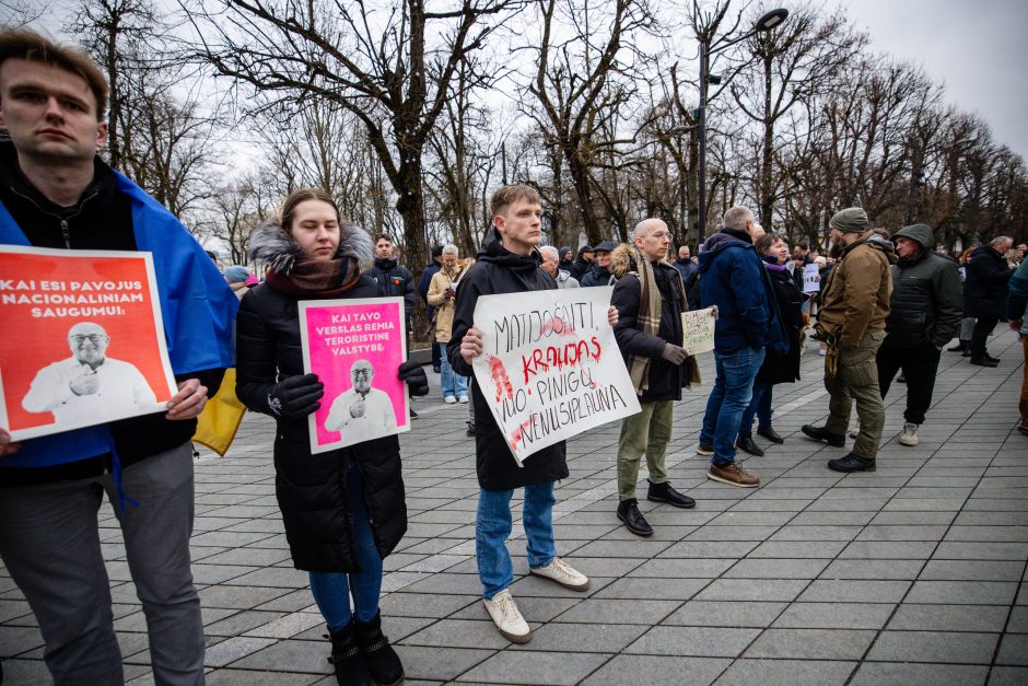 Protestas prie Kauno savivaldybės