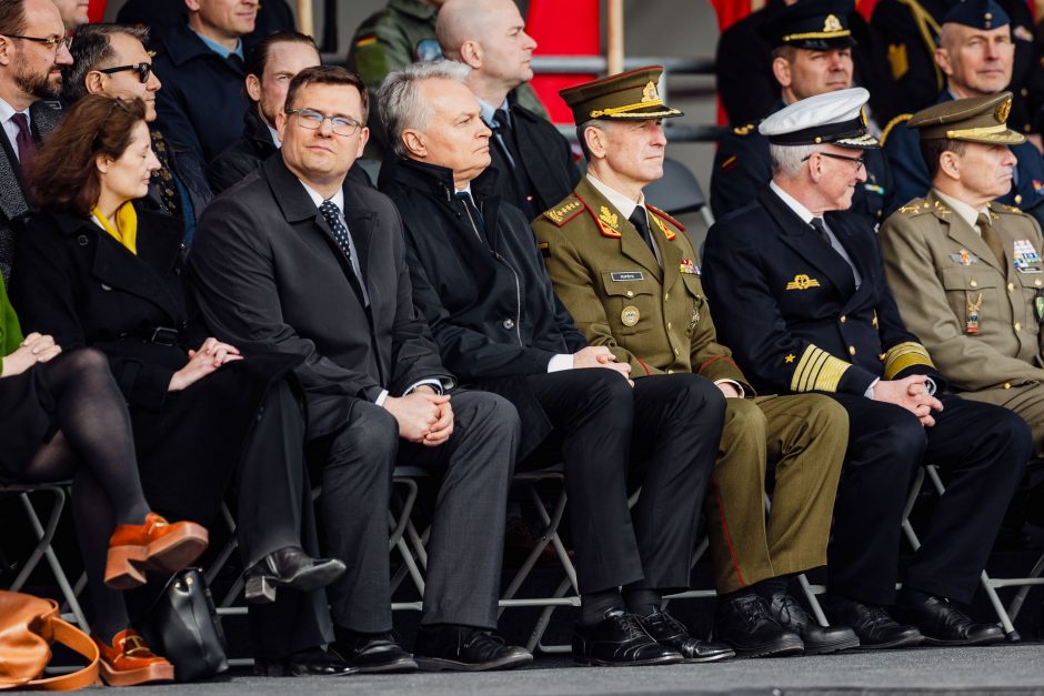 NATO oro policijos misiją Baltijos šalyse vykdančių pajėgų apsikeitimo ceremonija