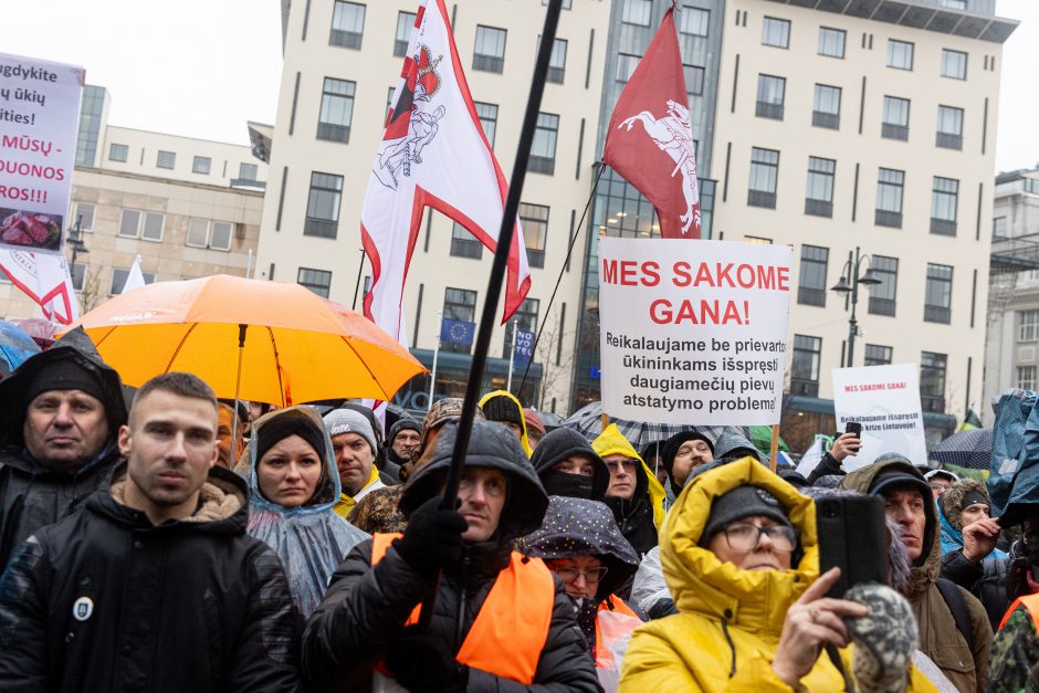 Po K. Navicko pasisakymo žemdirbiai ėmė skanduoti: „Gėda! Gėda!“